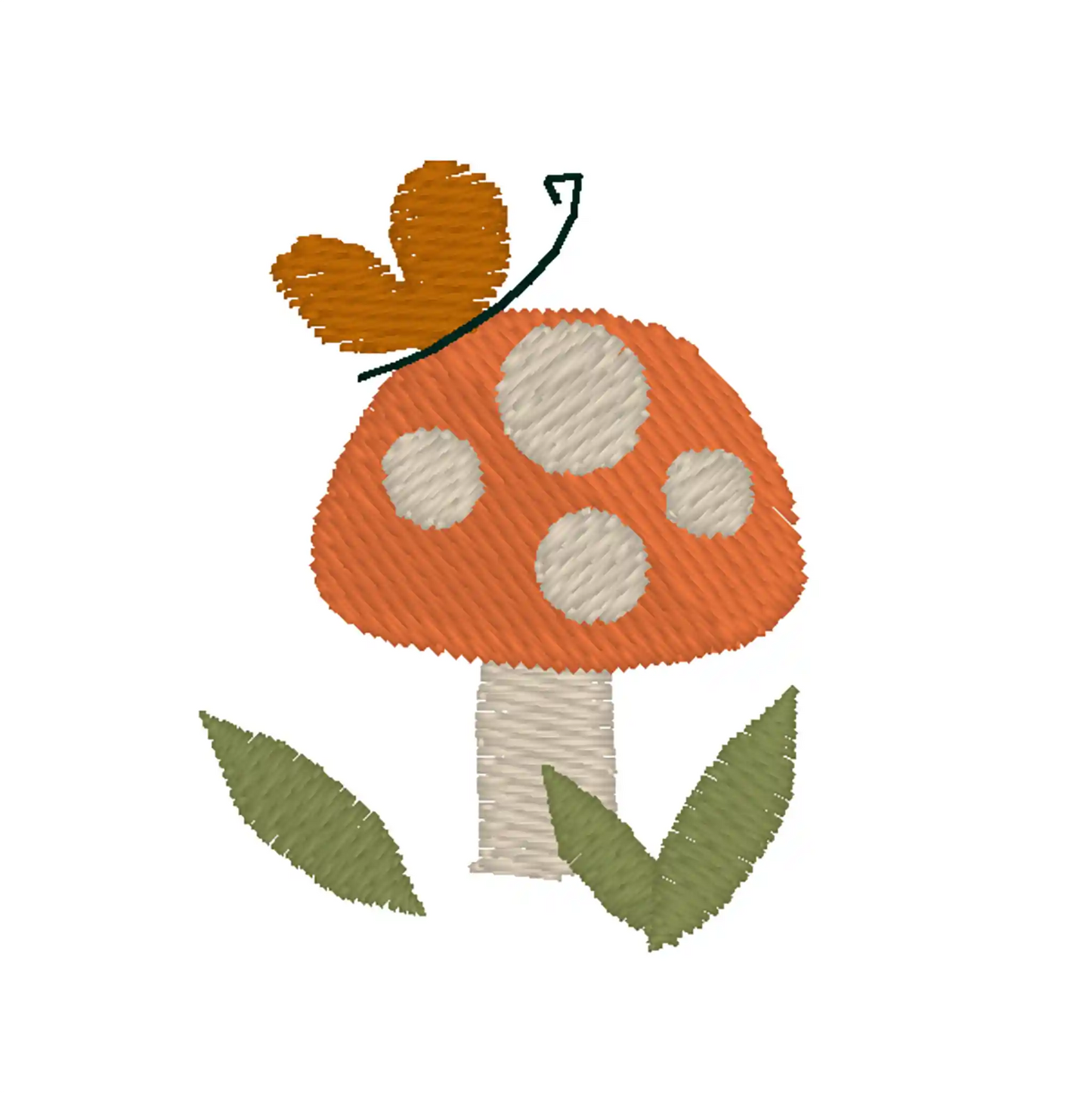 motif de broderie champignon d'automne